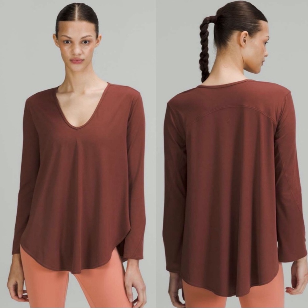 - lululemon | Nulu Relaxed Fit Yoga Long Sleeve Shirt Smoky Red Size 6